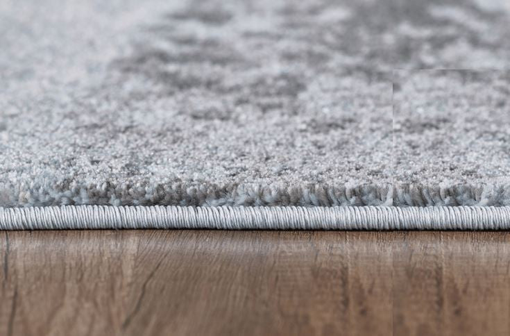 3"x5" Blue Gray Abstract Mist Modern Area Rug