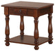 Rubber Wood End Table, Brown