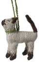 Hand-Knit Siamese Cat Christmas Ornament