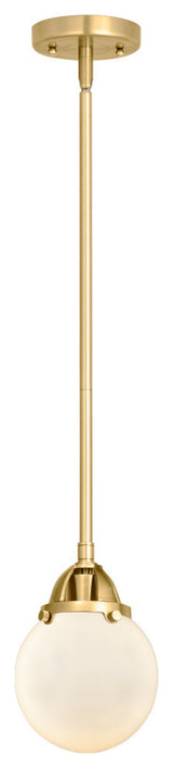 Beacon Mini Pendant, Satin Gold, Matte White, Matte White