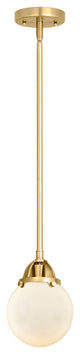 Beacon Mini Pendant, Satin Gold, Matte White, Matte White
