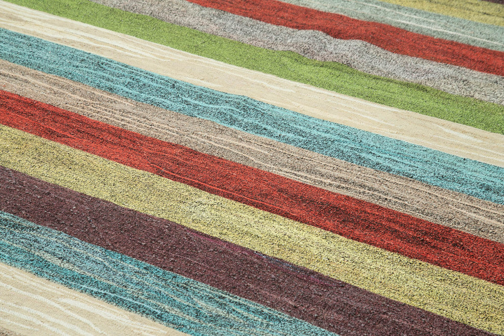 Rug N Carpet - Handwoven Turkish 8' 6'' x 10' 10'' Flatweave Wool Kilim Rug
