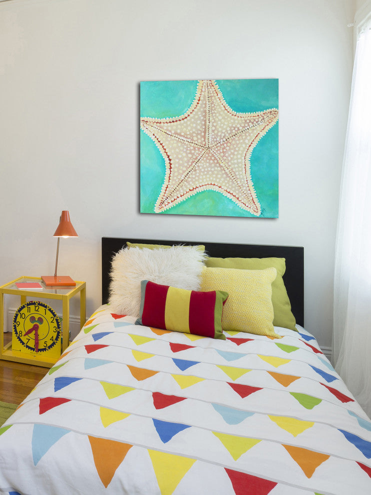 Marmont Hill, "Starfish Dots" by Nicola Joyner Painting on Wrapped Canvas, 48x48