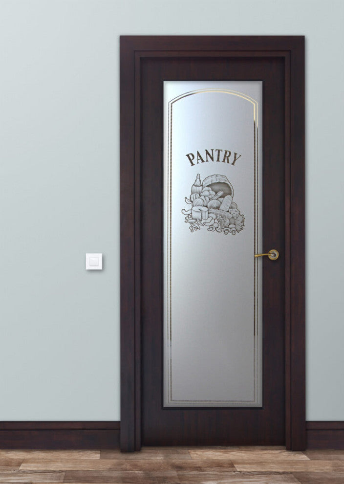 Pantry Door - Vino - Primed - 30" x 84" - Knob on Right - Push Open