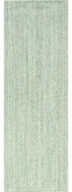 Nuloom Rigo Hand Woven Farmhouse Jute Rug, Green 2' 6" x 6'
