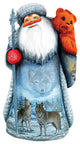 Wolf Santa, Woodcarved Figurine