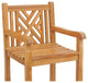 Teak Wood Chippendale Patio Bar Chair