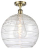 Innovations 516-1C-AB-G1213-14-LED 1 Light Semi-Flush Mount, Antique Brass