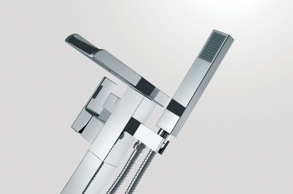 OVE Decors Infinity Freestanding Faucet With Handheld Shower, Chrome