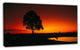 Sunset View in Tanzania, African Landscape Canvas Art Print, 32"x16"
