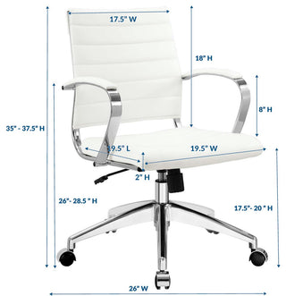 Jive Mid Back Office Chair EEI-273-WHI