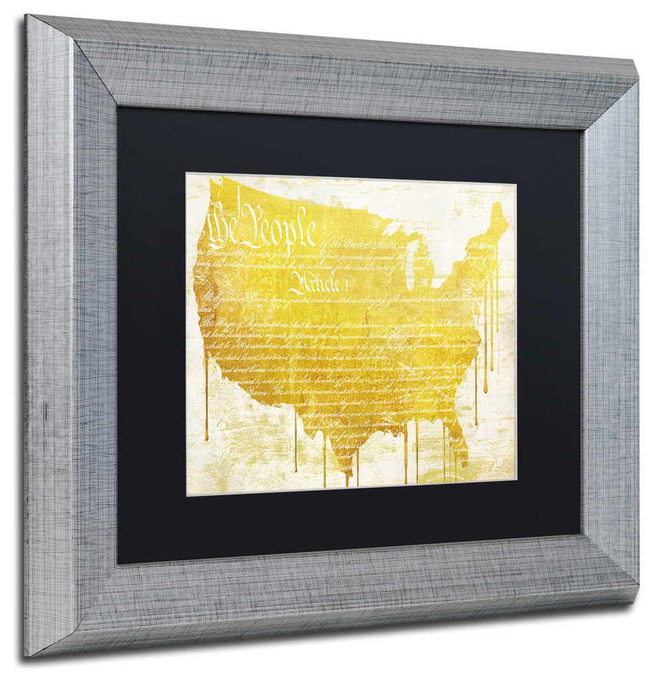 Color Bakery 'American Dream II', Silver Frame, Black Mat, 14x11