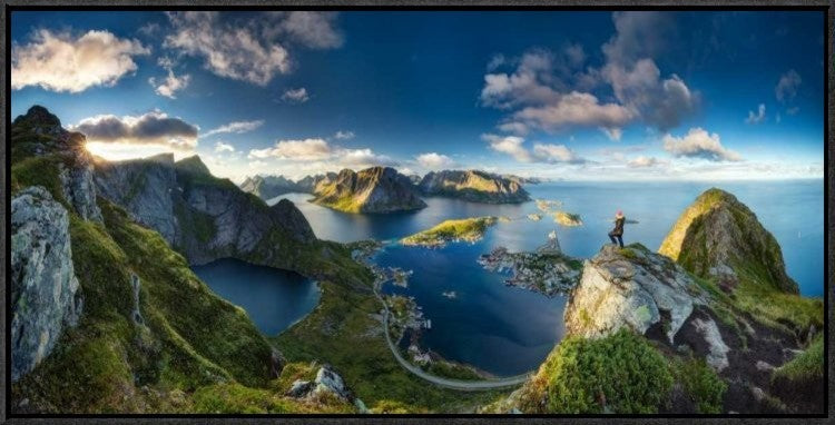"Reinebringen Views" Framed Canvas Giclee by Dr. Nicholas Roemmelt, 31x16"