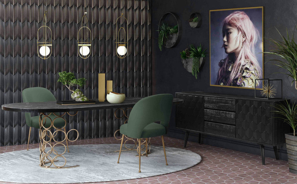 TOV Furniture Swell Forest Green Velvet Chair