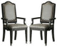 Benzara BM250608 Arm Chair With Fabric Seat and Arched Top, Set of 2, Beige