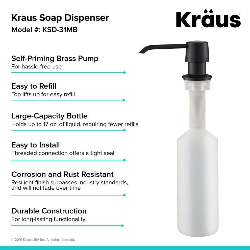 Soap Dispenser, Matte Black