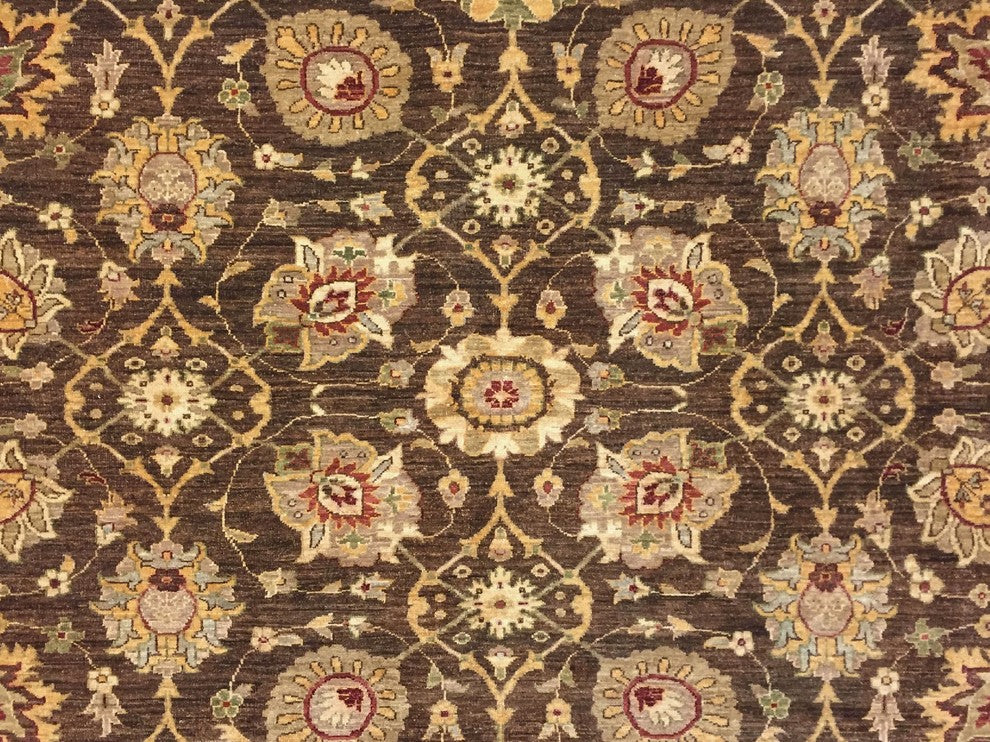 Peshawar Fatimah Brown/Ivory Rug, 9'0x11'9