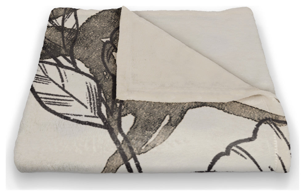 Botanical Sketches 50 x 60 Coral Fleece Blanket