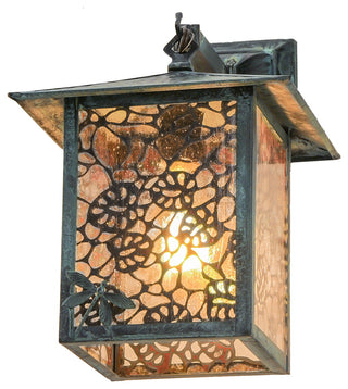 9W Seneca Lotus Leaf and Dragonfly Hanging Wall Sconce