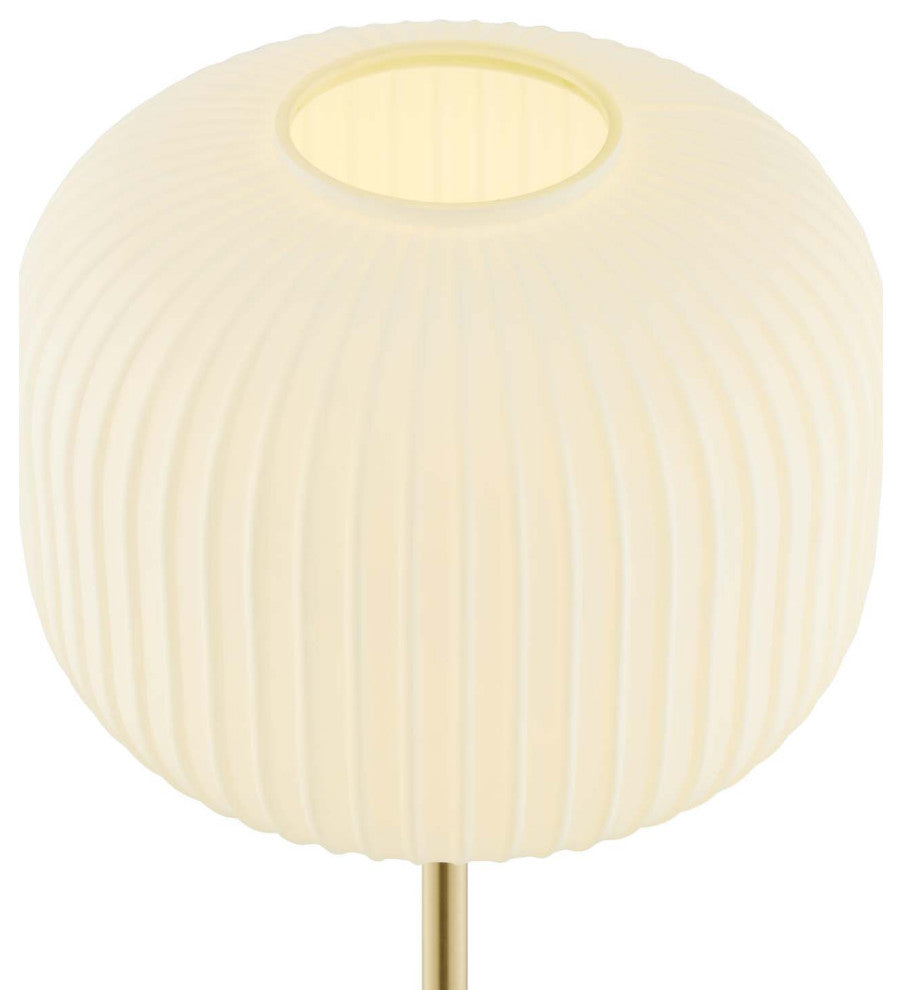 Floor Lamp Light, White Gold, Glass, Modern, Mid Century Bistro Hospitality