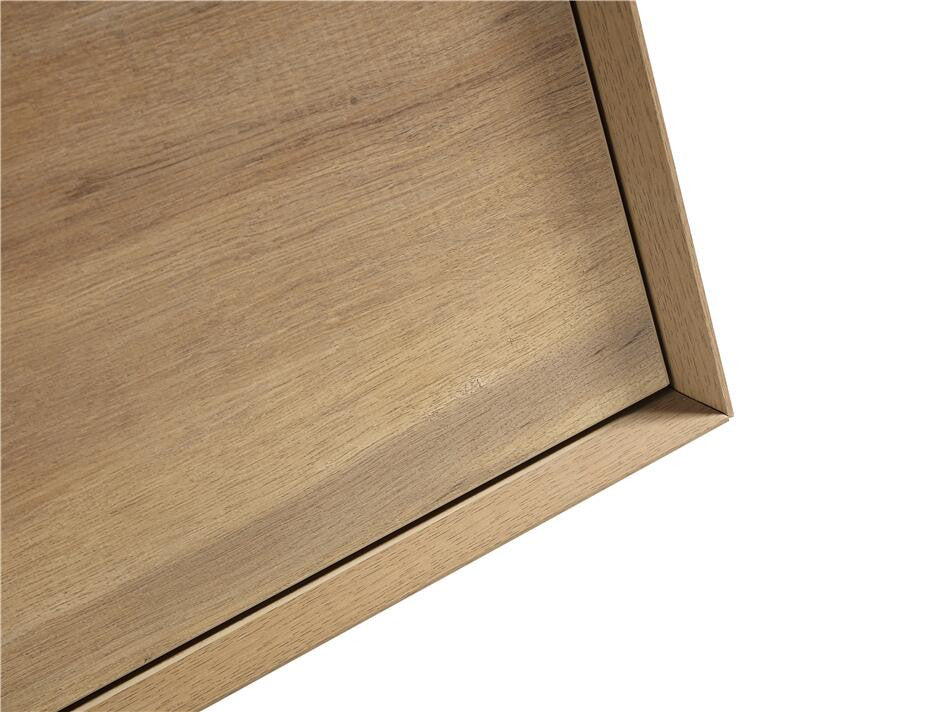 Ashley 60'' Floating Vanity, Acrylic Top, Double Sink, White Oak