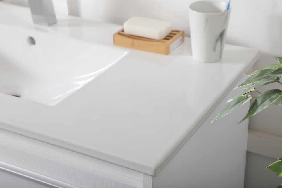 40" Single Bathroom Floating Vanity, White