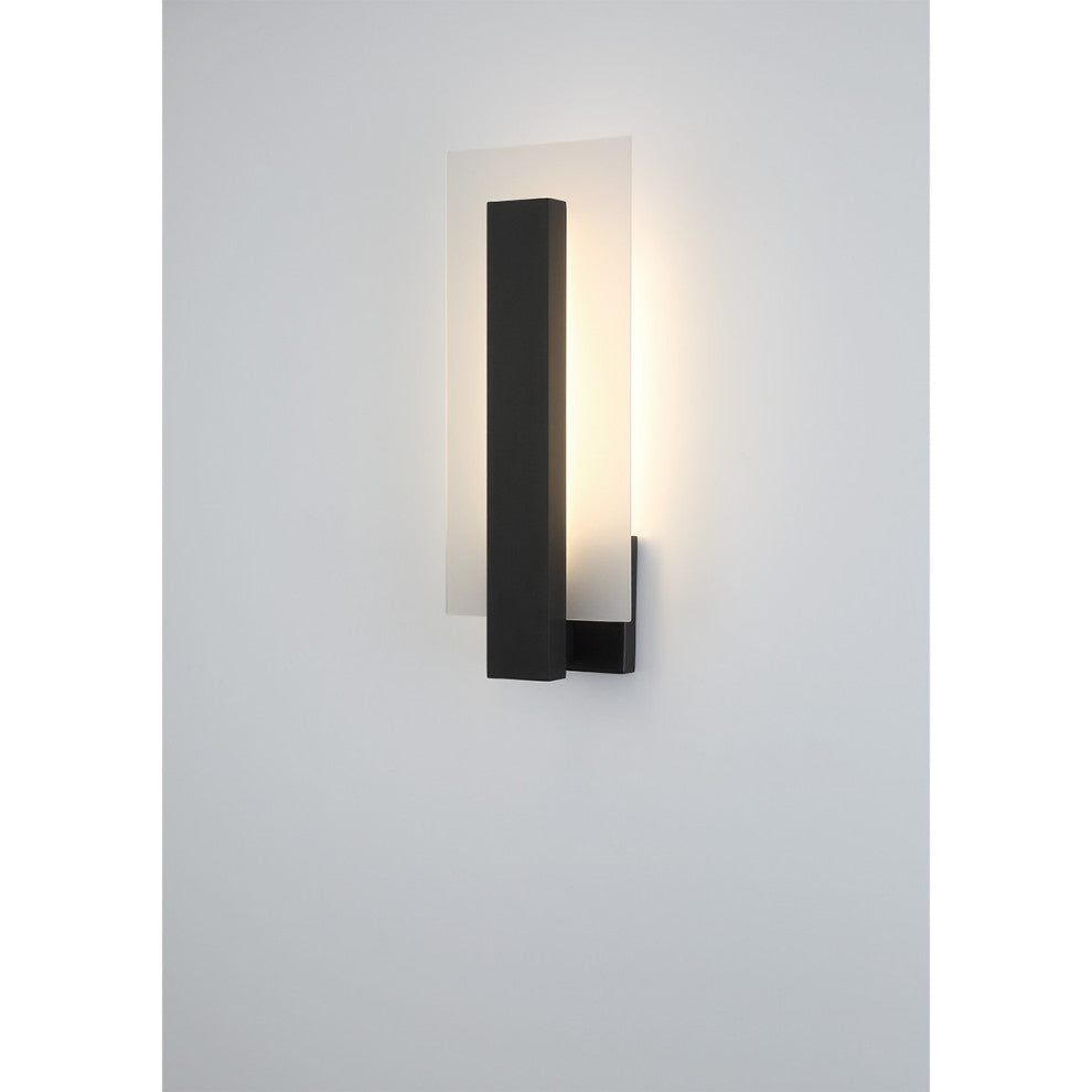 Carta 1-Light 17.75" Sconce, Black