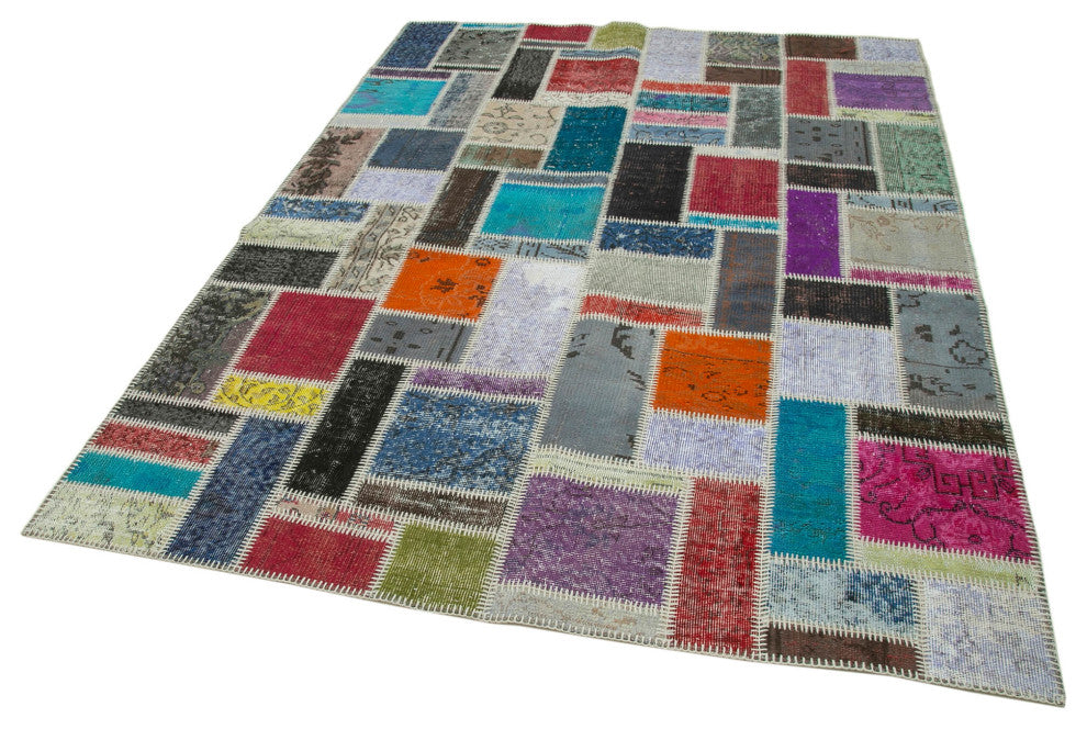 Rug N Carpet - Handmade Oriental 5' 8" x 7' 9" Antique Patchwork Area Rug