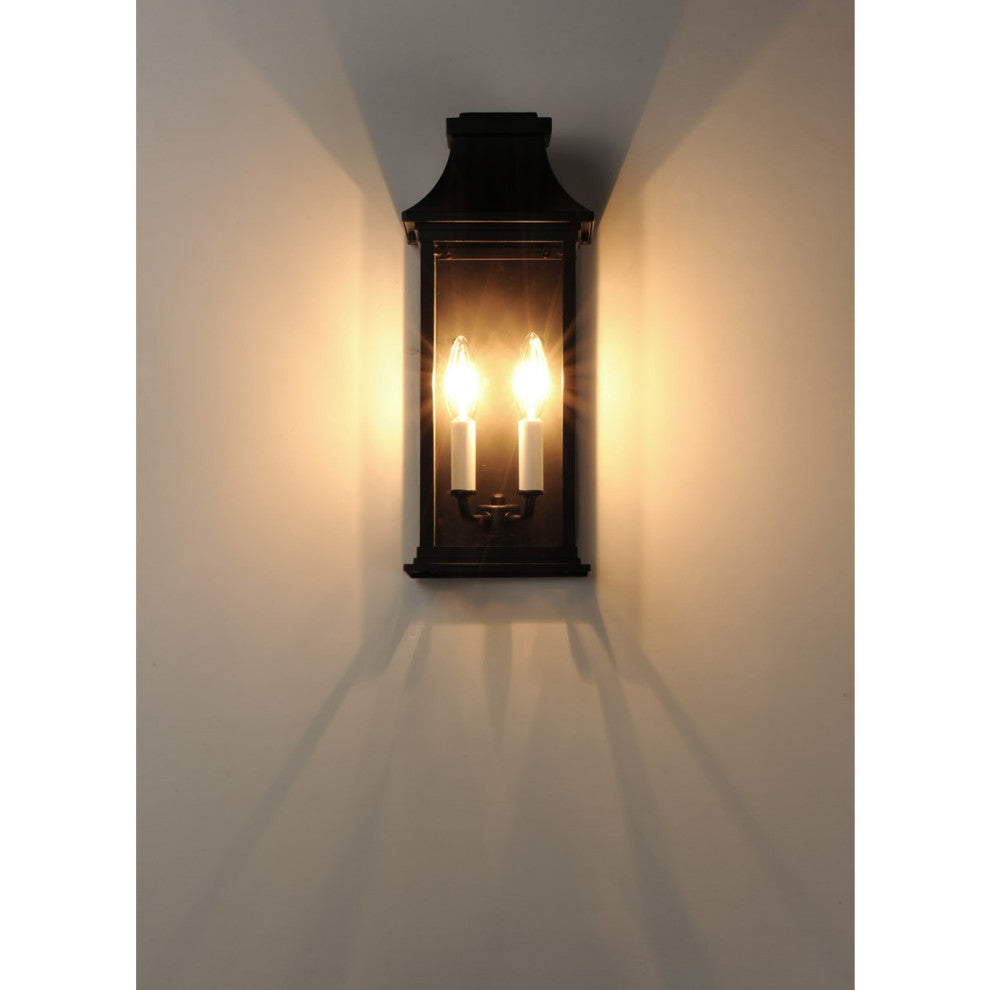 Maxim Vicksburg 2-Light Outdoor Pocket Wall Sconce 30025CLBK, Black