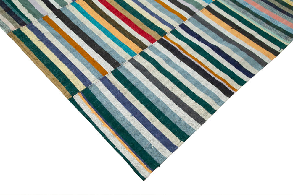 Rug N Carpet - Handmade Oriental 7' 3'' x 10' 1'' Unique Patchwork Kilim Rug