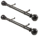 Jax 1.5" Side Curtain Rod, Black, 18"
