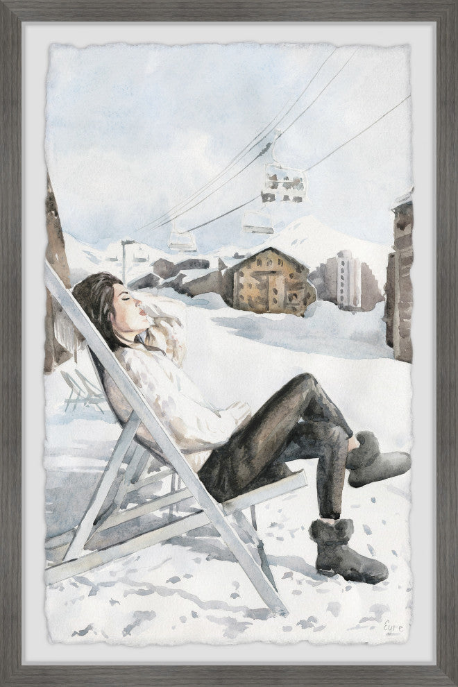 "Enjoying the Winter" Framed Painting Print, 20x30