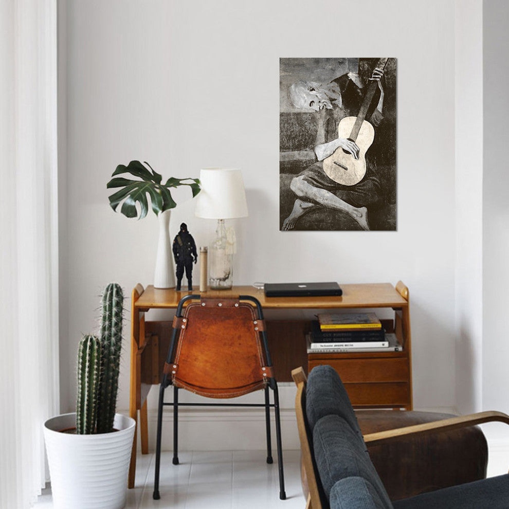 "The Old Guitarist IV" by 5by5collective, Canvas Print, 40"x26"