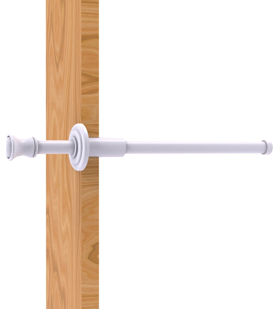 Carolina Retractable Pullout Garment Rod, Matte White