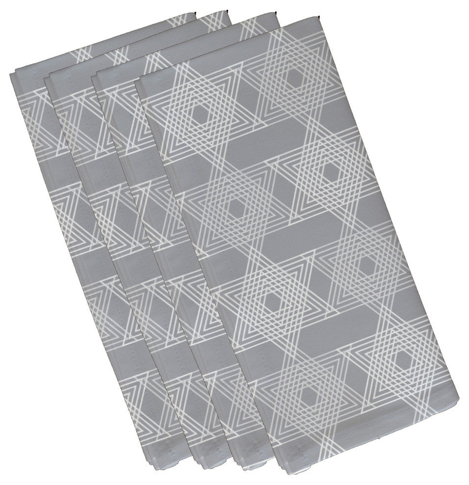Decorative Holiday Napkin, Set of 4, Gray