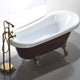 Vanity Art Freestanding Acrylic Bathtub, Red and White, 66.9" X 31.5"