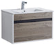 Alpine Wall Mount Bathroom Vanity and Sink, Gray Walnut, 30"