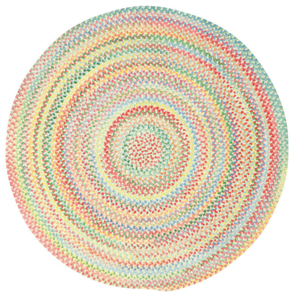Capel Baby's Breath Natural 0450_610 Braided Rugs - 5' 6" Round