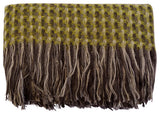 Kauri Wool Throw Blanket, Moss