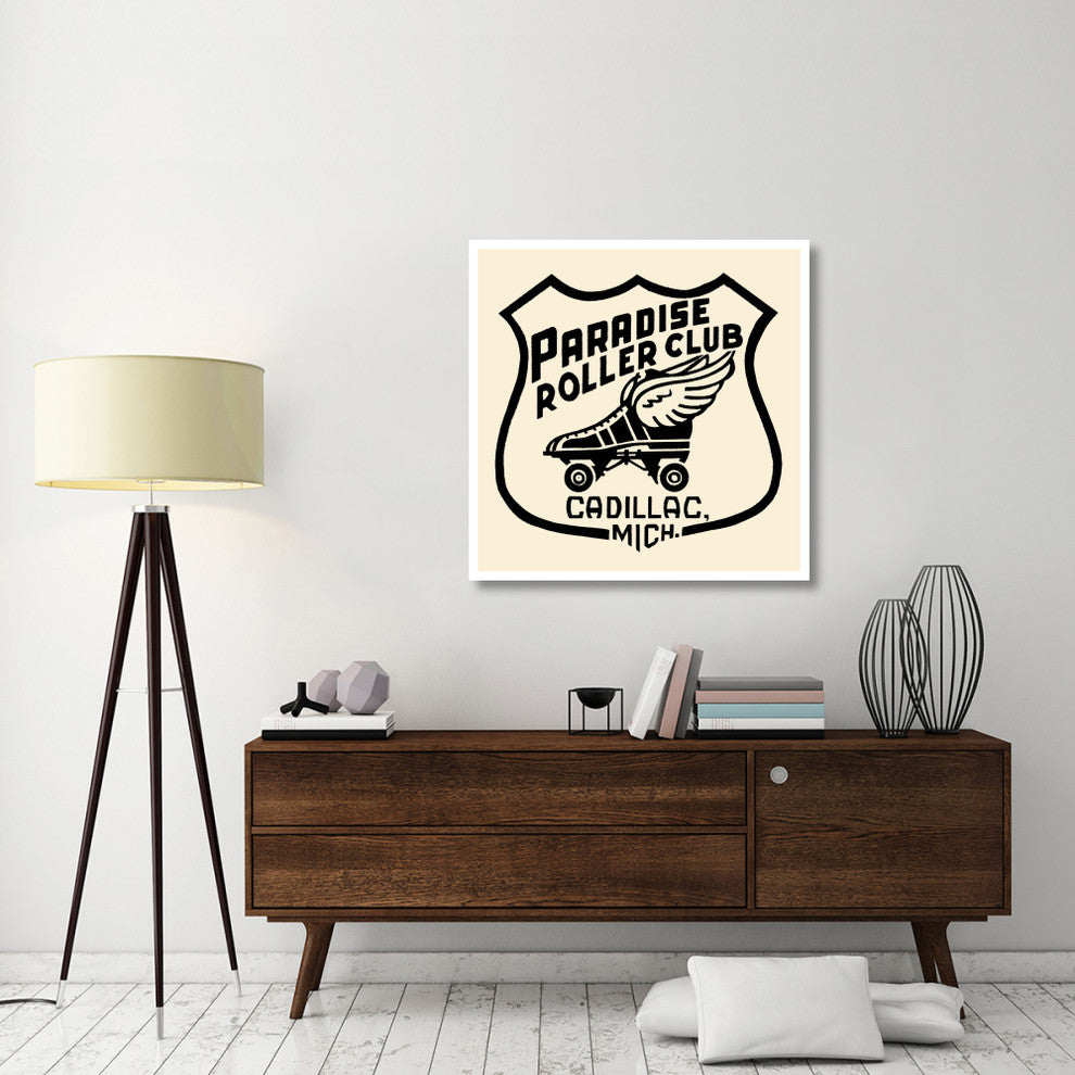 "Paradise Roller Club" Digital Paper Print by Retrorollers, 38"x38"