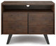 Lowry SOLID ACACIA WOOD TV Media Stand For TVs up to 70 inches, Charcoal Brown