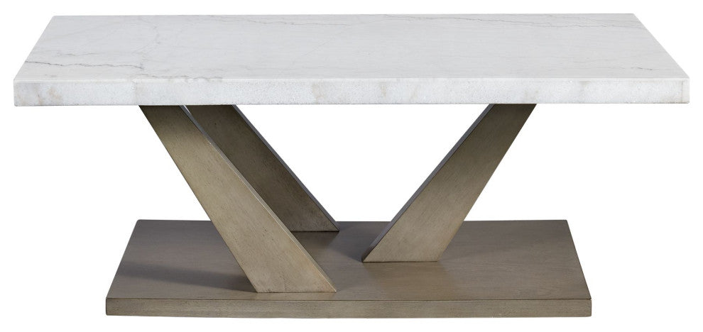 Greta Rectangular Coffee Table, Gray