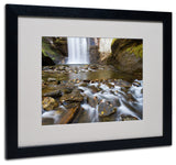 'Looking Glass Falls' Matted Framed Canvas Art by Pierre Leclerc