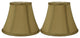 Bell Lamp Shade, 5x9x7", Gold, Set of 2