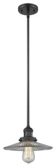 1-Light LED Halophane Mini Pendant, Matte Black