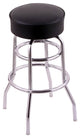 C7C1 Classic Series 25" Counter Stool With Chrome Finish, Black Vinyl Seat
