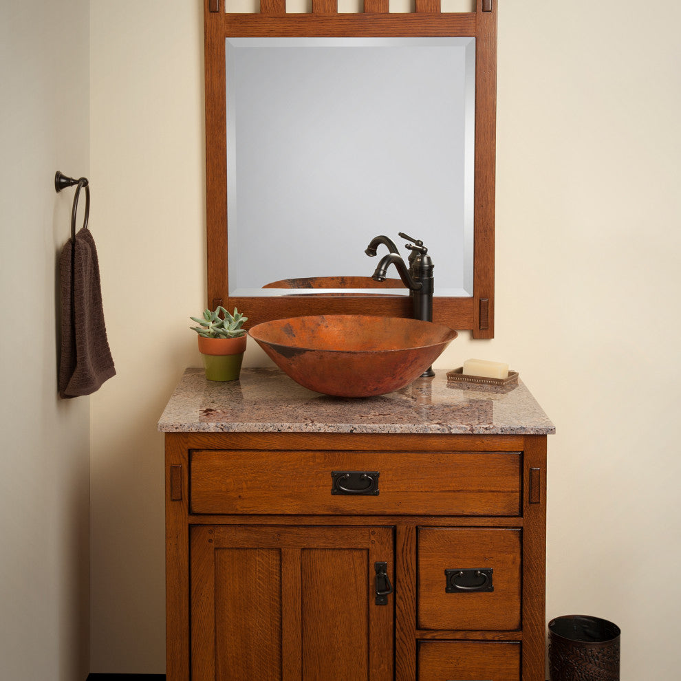Catalonia Copper Vessel Sink and Faucet Set, Oil Rubbed Bronze