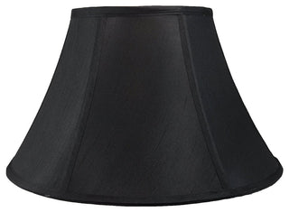 Faux Silk Bell Lamp Shade, 8x16x10", Black
