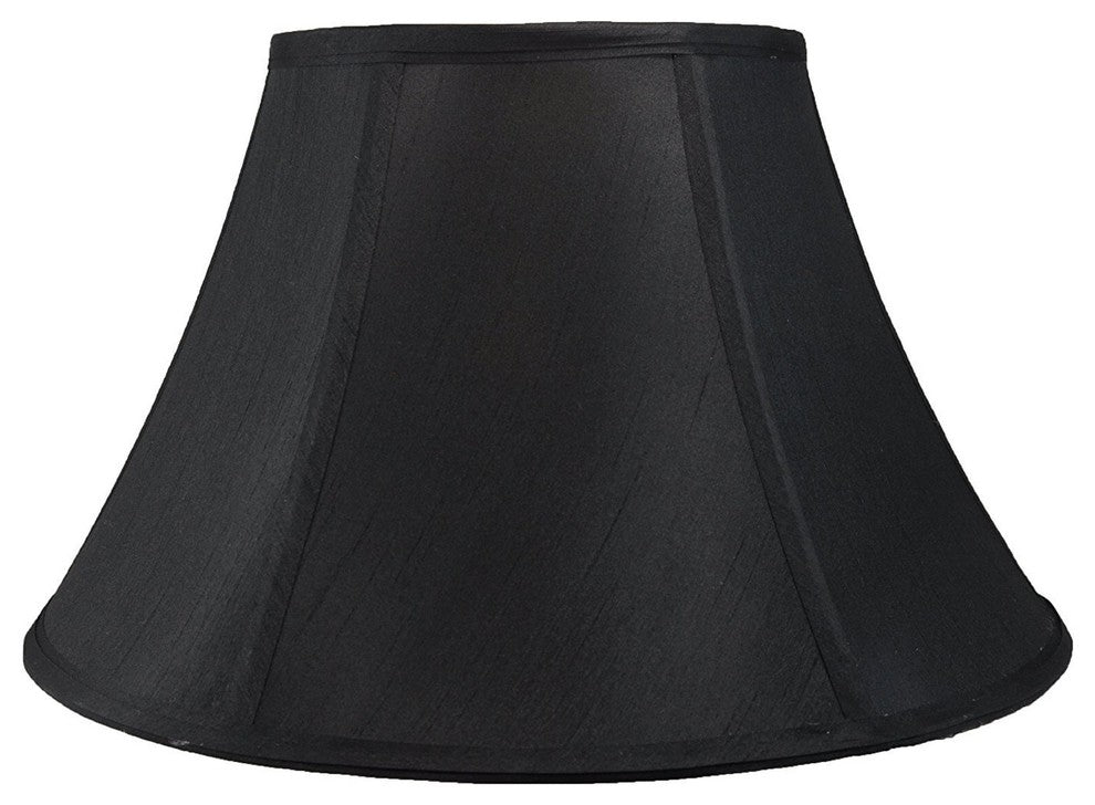Faux Silk Bell Lamp Shade, 8x16x10", Black