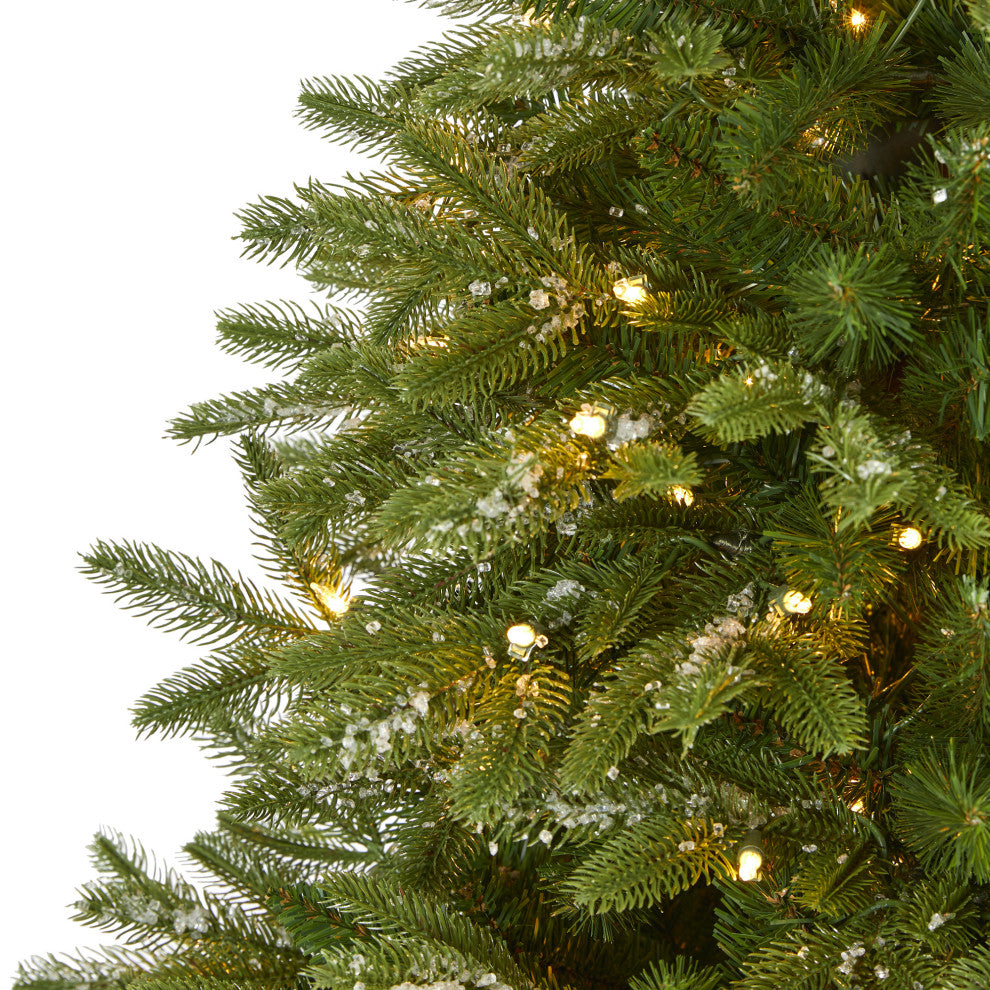 6' Snowed Grand Teton Faux Xmas Tree W/ 300 Clear Lights & 730 Bendable Branches
